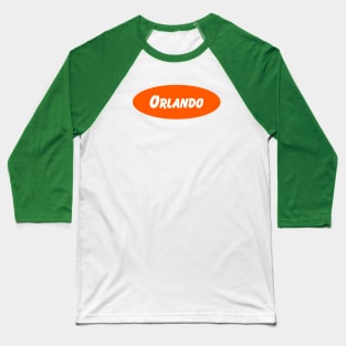 Orlando - Orange Shape - Classic Nickelodeon Style Baseball T-Shirt